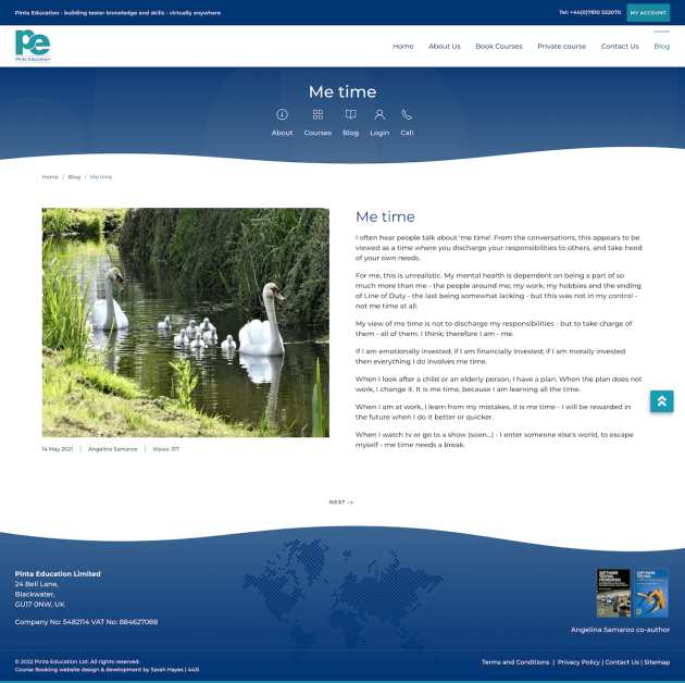 Pinta Ed blog page