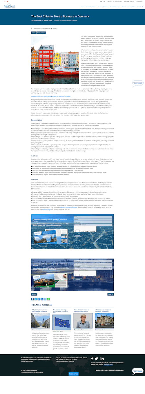 Eurostart Entreprises - English blog page