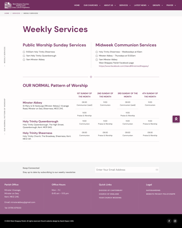 Weekly Services